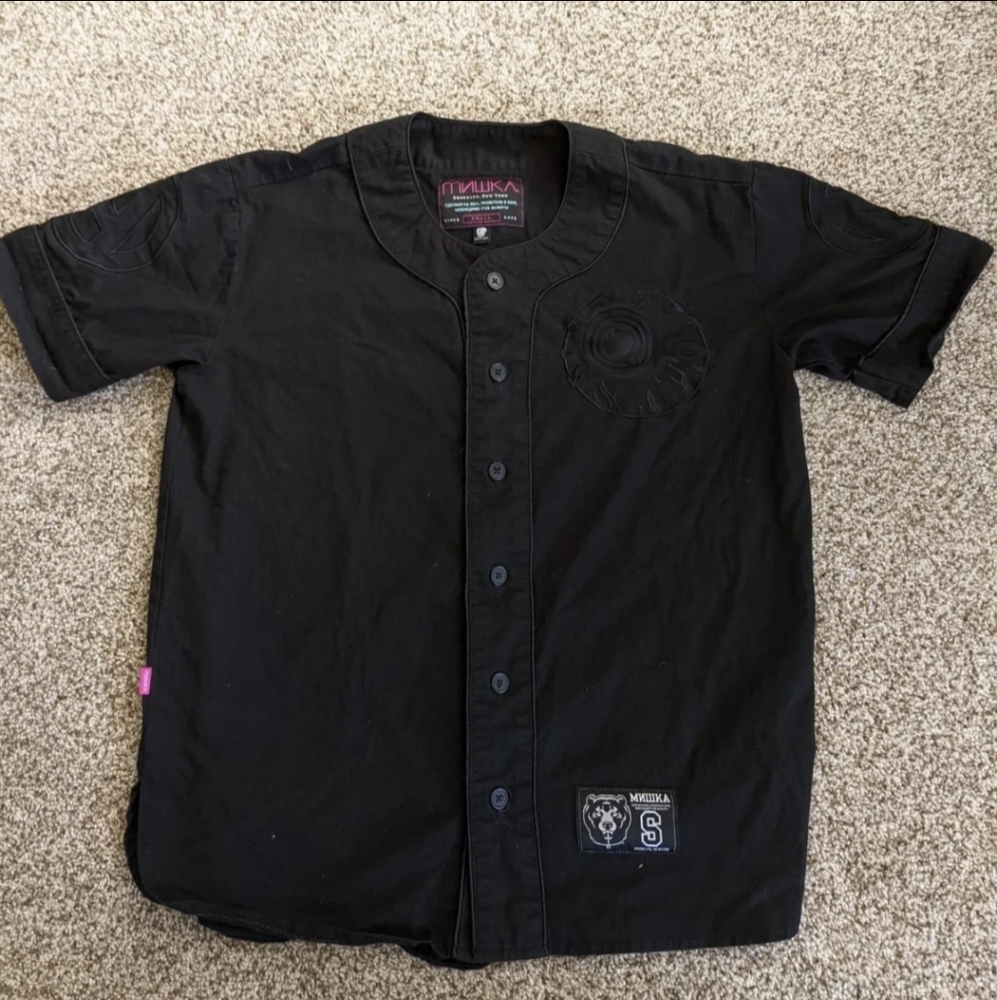 Mishka "Keep Watch" Black Baseball Jersey